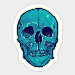 big beautiful blue skull Sticker